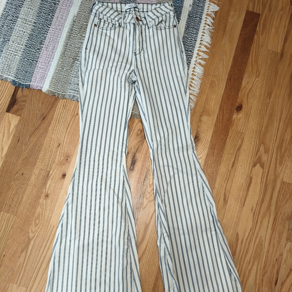 Striped Flare Pants
